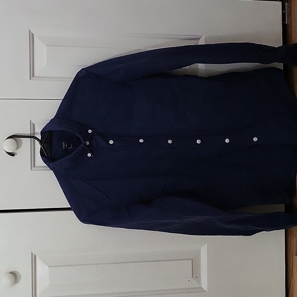 J.Crew navy button up slim fit small